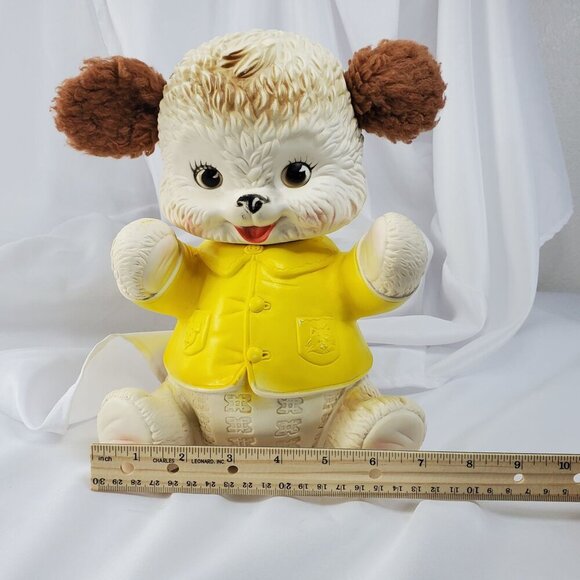 VTG 1962 Rubber Bear w/Fur Ears Edward Mobley The Arrow Rubber Co. No Squeaking - Picture 5 of 16